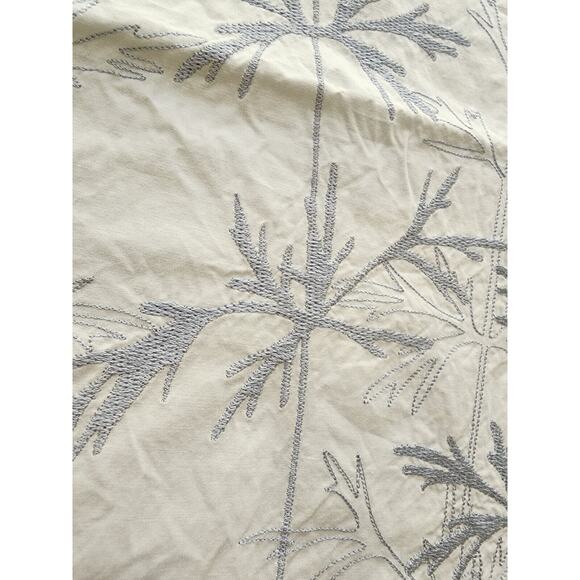 PILLOW COVERS-MARGARET MUIR-Light Ice Blue With Silver Blue Embroidery-Set of 2 - Picture 3 of 11